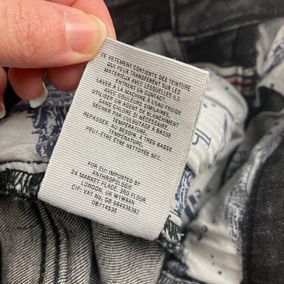 Pilcro Anthropologie High-Rise Flare Jeans Women's Size 27 Black - Picture 14 of 14